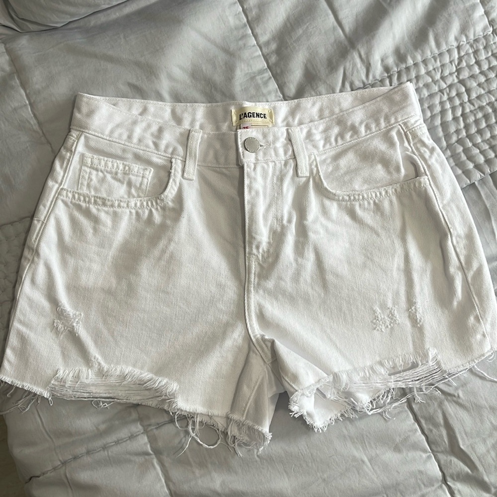 L’AGENCE Mid-Rise Blanc Audrey Short